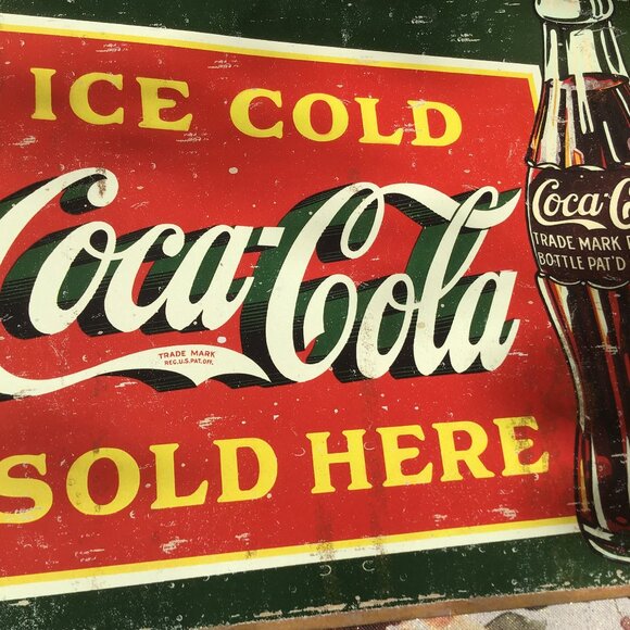 Metal Coca-Cola Soda Sign - Mancave Sign - Coca-Cola Pop - Picture 2 of 4
